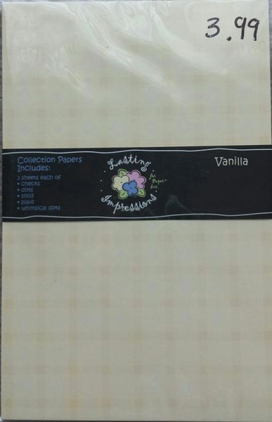 Lasting Impressions Embossing Papers-Vanilla Collection