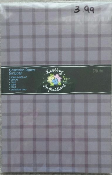 LASTING IMPRESSIONS EMBOSSING PAPERS-Plum COLLECTION