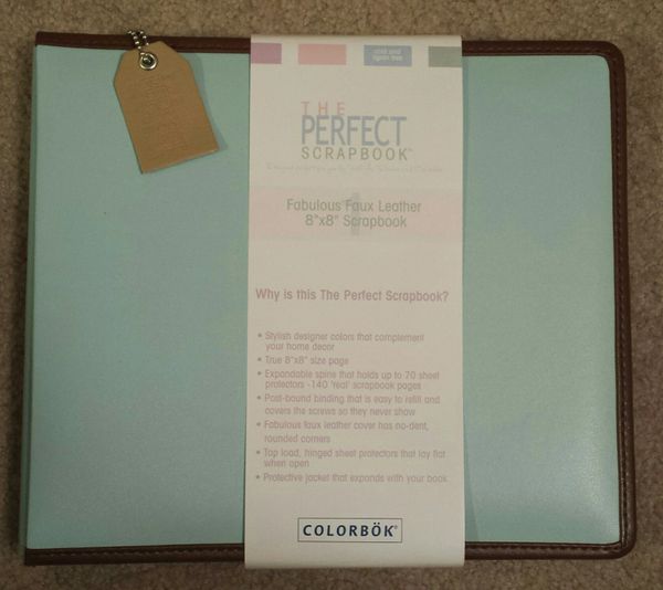 Perfect Scrapbook Faux Leather Album 8"X8" Newport Blue