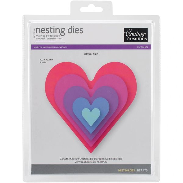 Couture Creations Nesting Dies-Hearts