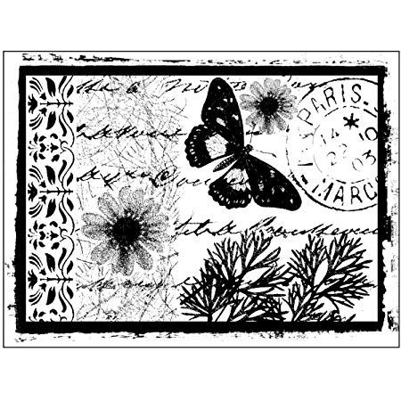 Crafty Individuals Unmounted Rubber Stamp - Parisian Butterfly