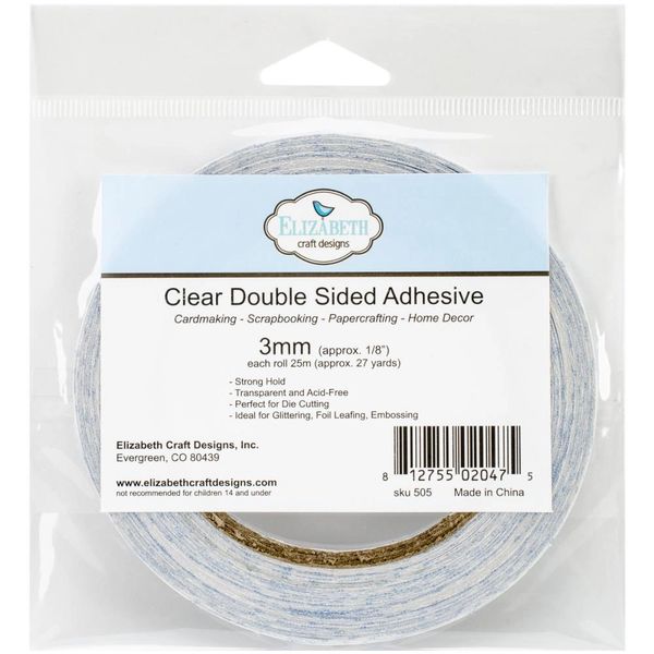 Elizabeth Craft Clear Double-Sided Adhesive Tape 3mm