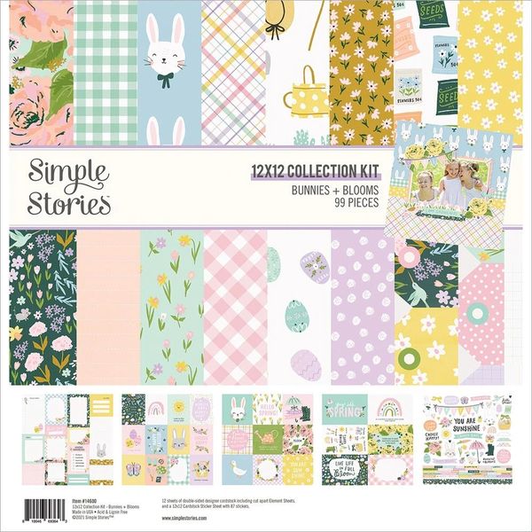 Simple Stories Collection Kit 12"X12" Bunnies + Blooms
