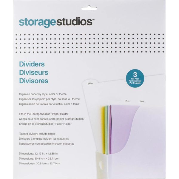 Storage Studios Tabbed Dividers W/Labels 3/Pkg