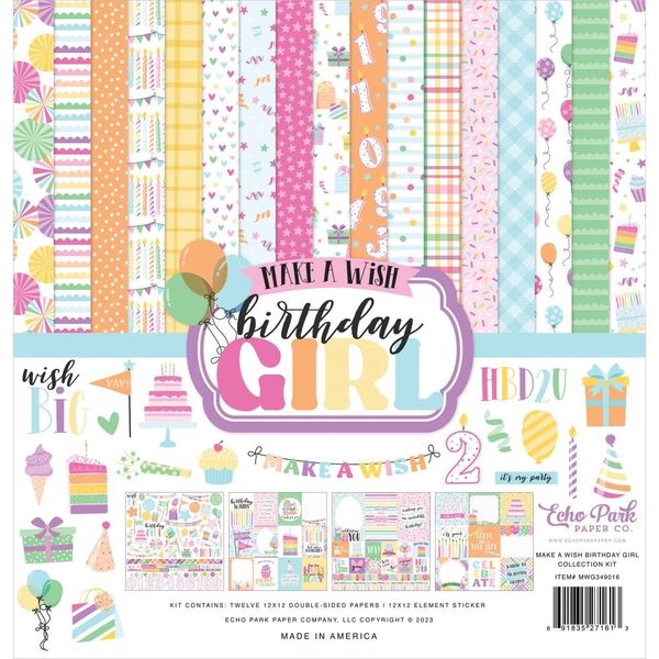 Echo Park Collection Kit Make a Wish Birthday Girl