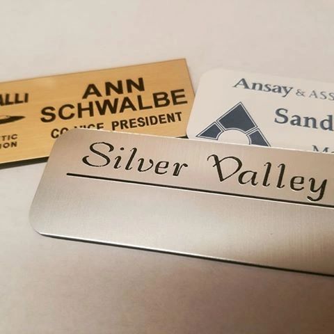 One Color Plastic Name Badges