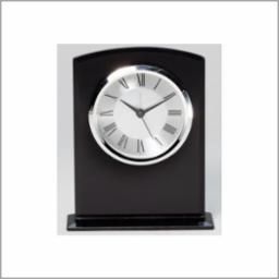Black Glass Clock - Q414