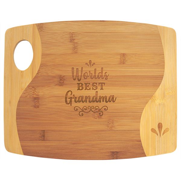 Bamboo Two-Tone Cutting Board with Wave - GFT891