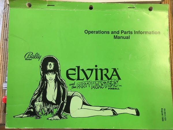 Elvira and the Party Monsters Operations Manual - Original Used