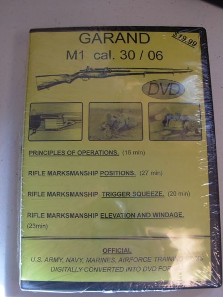GARAND M1 cal 30/06 NATIONAL ARCHIVE COMPILED TRAINGING FILMS DVD