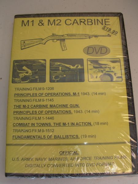 M1 & M2 CARBINE NATIONAL ARCHIVE COMPILED TRAINGING FILMS DVD