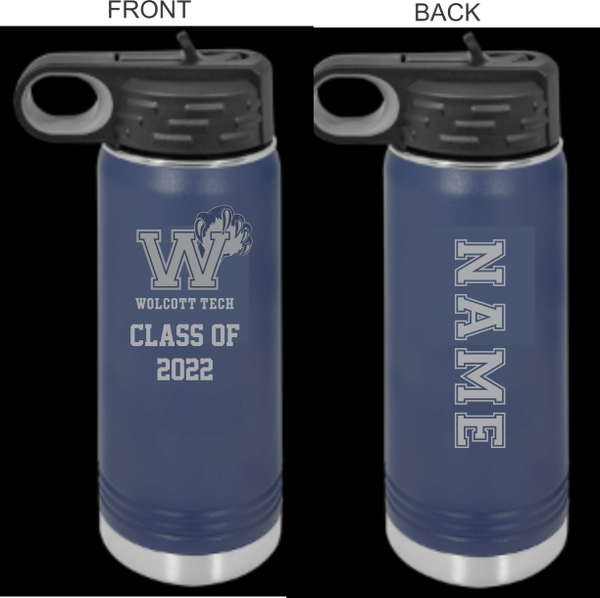 20oz. Navy Blue Water Bottle