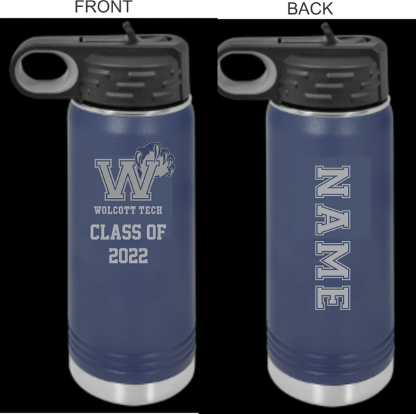 Navy Blue Water Bottle