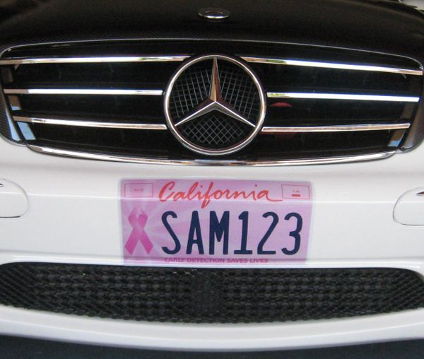 4. Breast Cancer Awareness License Plate Wrap