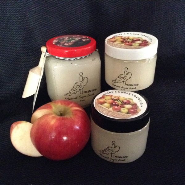 Country Apple/Face & Body Sugar Scrub/ Glass Jar 9oz.