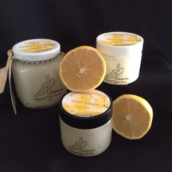 Sweet Lemon Luster/Face & Body Sugar Scrub/ 4oz.