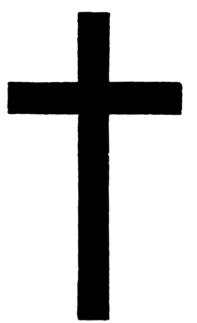 An image of a Latin Cross, a simple cross longer vertically than horizontally, as a Christian Symbol