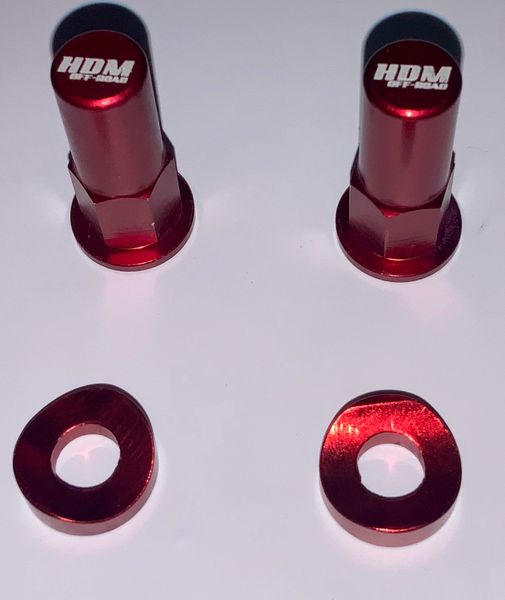 Motorcycle RIM LOCK NUT / SPACER KIT RED