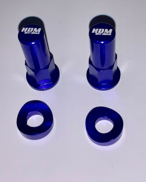 Motorcycle RIM LOCK NUT / SPACER KIT BLUE