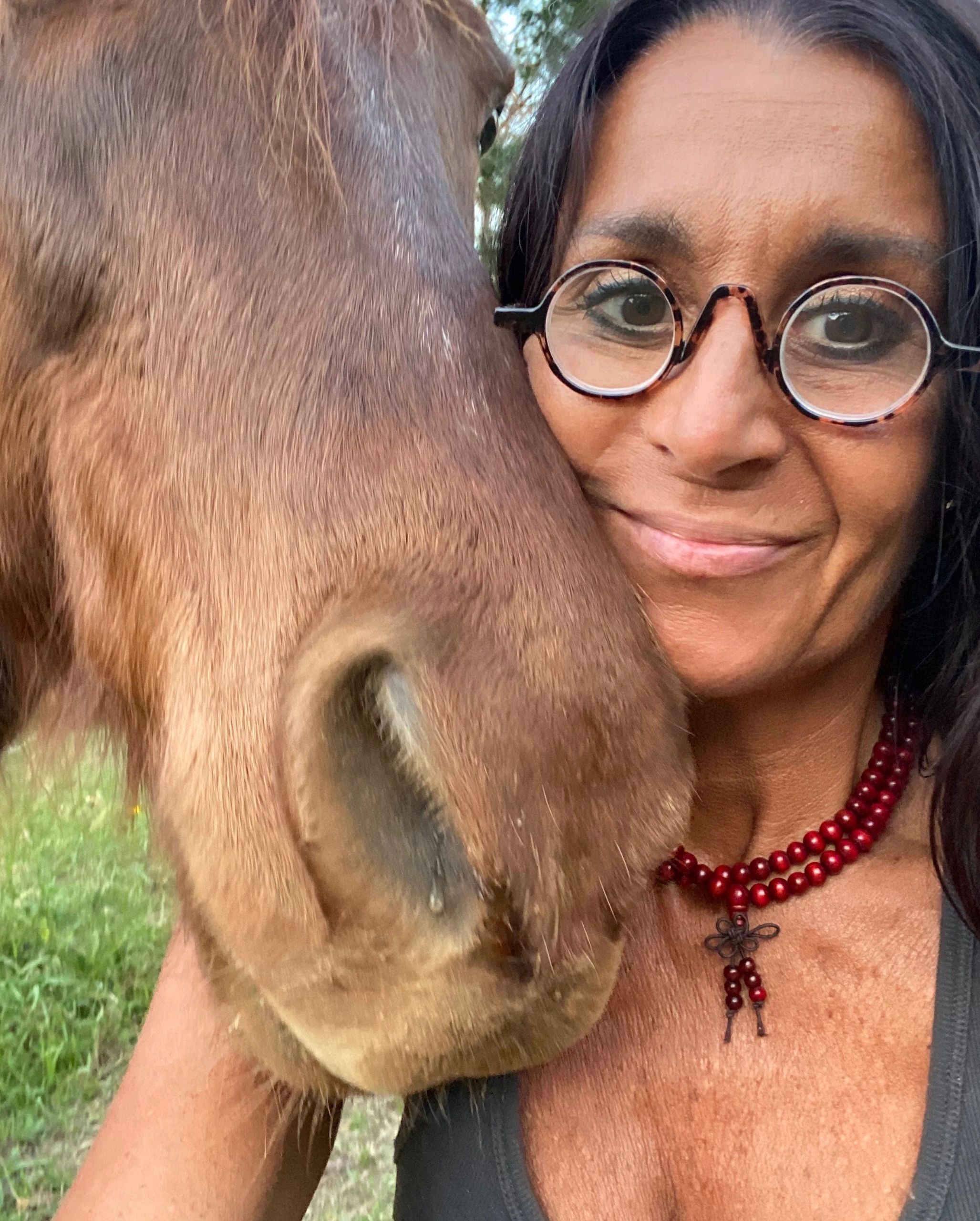 Titus the dog-horse, always reminding me not to take life too seriously