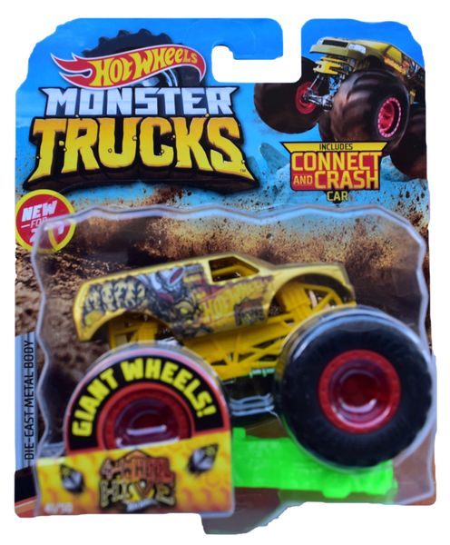 Hot Wheels Monster Trucks 4 Wheel Hive Connect and Crash