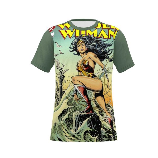 WONDER WOMAN 118 V2 ALL OVER PRINT SHIRT, BUTTON UP & TANK