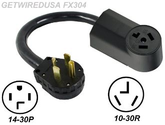 14 30p 4 Prong Dryer Plug Adapter 220 Receptacle 30a 125 250v Fx304