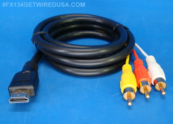 White cord red yellow Aux cable