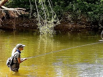 Women fly fishing Vermont