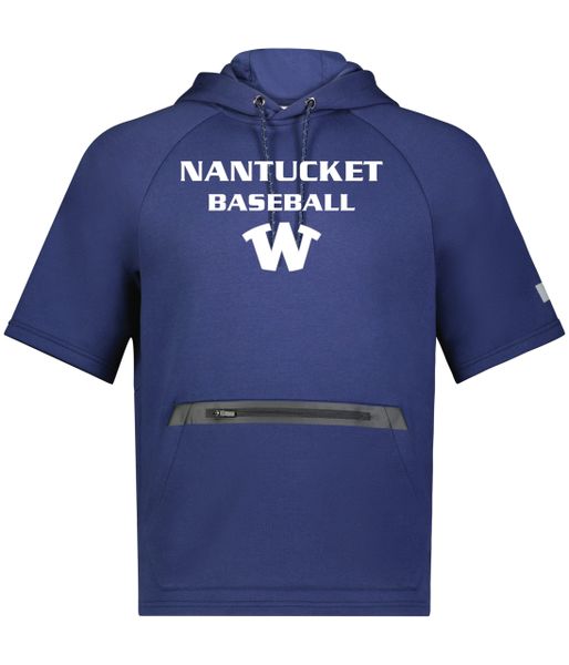 Navy blue short sleeve hoodie best sale