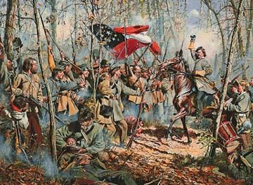 Framed Men of Arkansas - Battle of Shiloh By Don Troiani