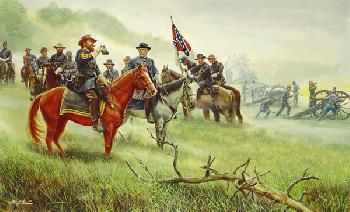 Lee's "Old War Horse" General Longstreet & Lee By Mort Kunstler