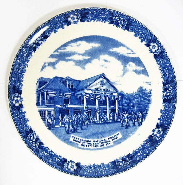 Gettysburg Souvenir Plate Depicting Gettysburg National Museum