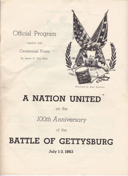 Official Program for the 100th Anniversary of the Battle of Gettysburg / Sold