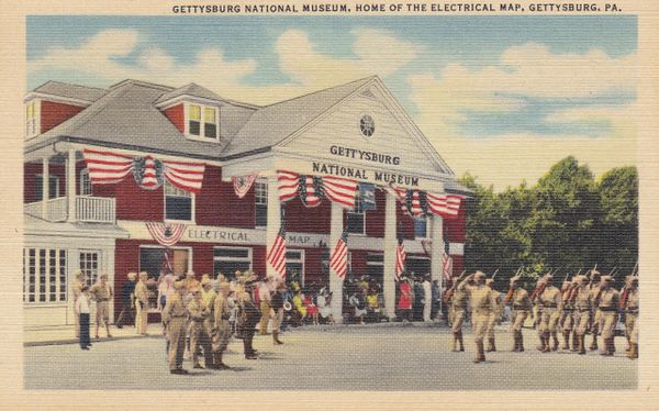 Postcard Gettysburg National Museum, Home of the Electric Map