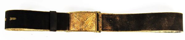 Officer's Buckle on Buff Belt / Sold