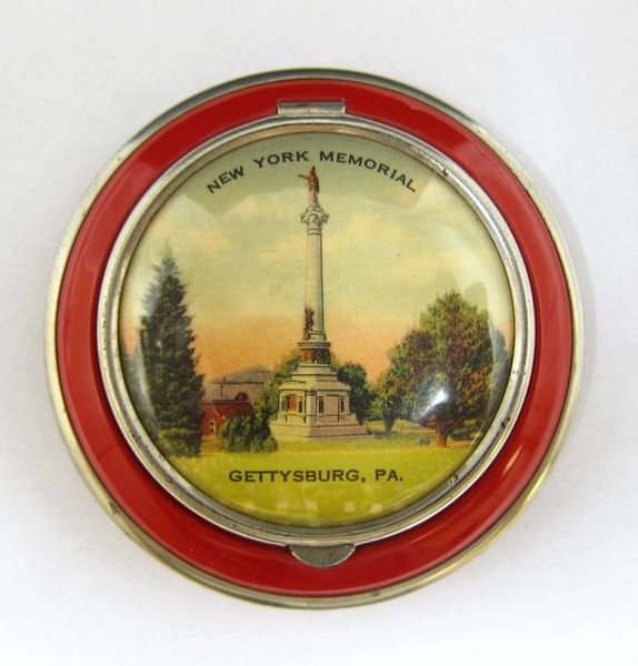 Gettysburg Souvenir New York Memorial Powder Compact / SOLD