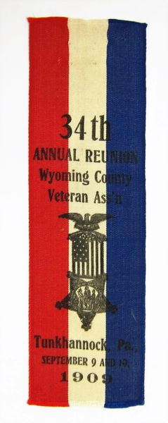34th Annual Reunion Wyoming County, Pennsylvania Veteran Association Ribbon