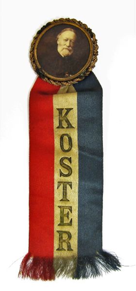 GAR Badge With Pinback of New York Department Commander John S. Koster