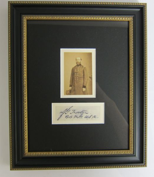 Framed CDV and Signature of General John Foster / SOLD