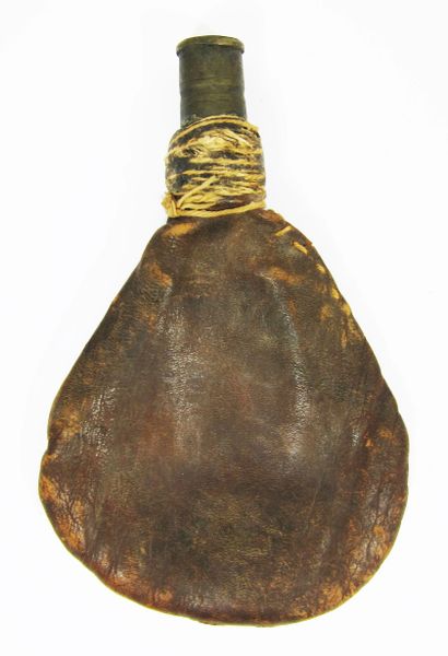 Civil War Era Leather Powder Flask - KET Artifacts