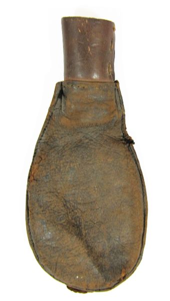 Civil War Era Leather Shot Flask