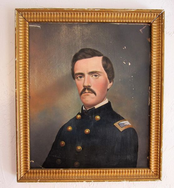 Colonel Matthew Henry Avery 10th New York Cavalry Painting On Artist Board