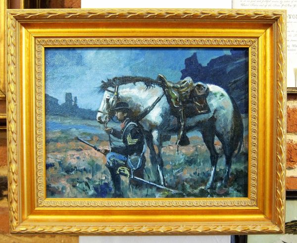 Artist Study Oil On Canvas And Framed Print Of The Same - Midnight Hour By Dale Gallon