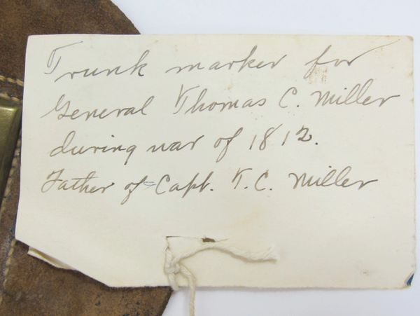 General Thomas C. Miller's Trunk Marker And Bone Letter Opener