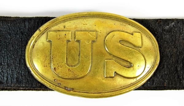 Civil War Leather Belt With Plate / SOLD