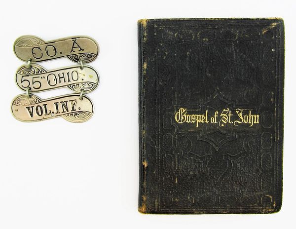 Company A 55th Ohio Volunteer Infantry Ladder Badge And Pocket Bible / Sold