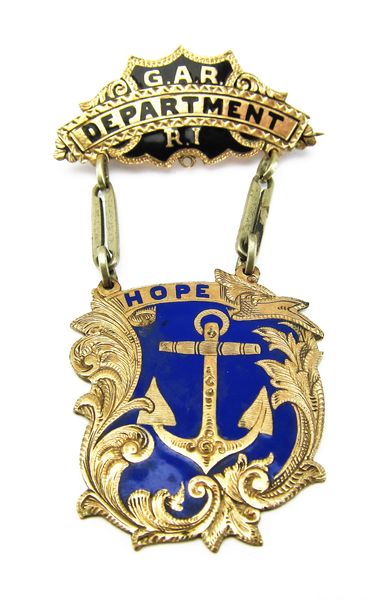 Gold Rhode Island G.A.R. Badge / SOLD