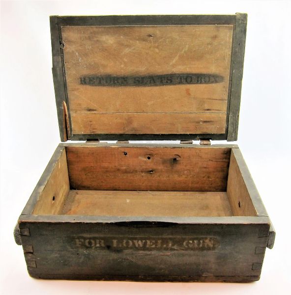 Scarce Civil War Ammunition Crate for the "Lowell Gun" / SOLD