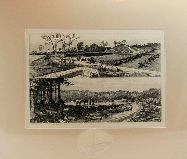 Edwin Forbes Engraving Plate No. 38 A Halt for Twenty Minutes